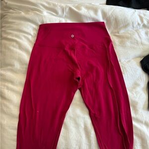 lulu lemon align pink rose leggings